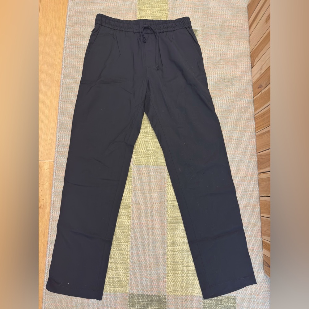 Versace Black Drawstring Waist Chinos